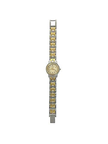 Hermès HERMES Clipper Stainless Steel GP Quartz Wristwatch, Silver/Gold, 23912 (view 1)