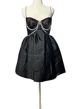 Self-Portrait Diamanté Taffeta and Lace Bustier Mini Dress Cocktail Dress (view 1)