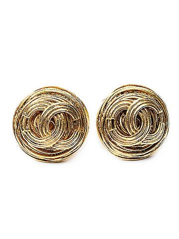 Chanel CC Round Clip On Earrings (view 1)