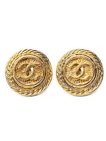 Chanel CC Round Clip On Earrings (view 1)