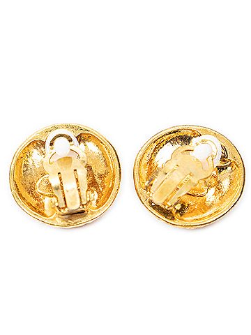 Chanel CC Round Clip On Earrings (view 2)