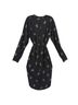 Vince. 100% Polyester Floral Black Casual Dress Size L - photo 3
