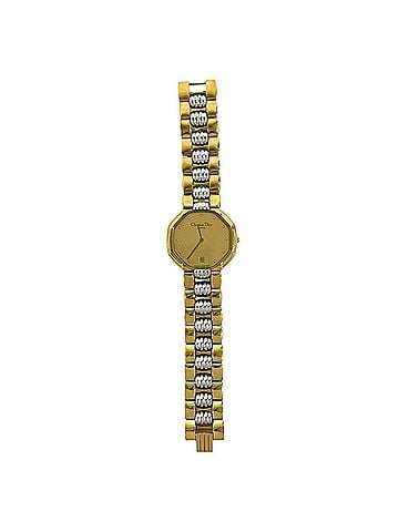 Christian Dior Christian Dior Vintage Octagon Stainless Steel Quartz Wristwatch Gold 31990 (view 1)