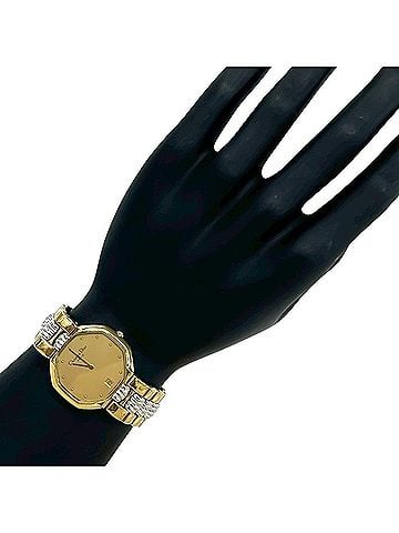 Christian Dior Christian Dior Vintage Octagon Stainless Steel Quartz Wristwatch Gold 31990 (view 2)