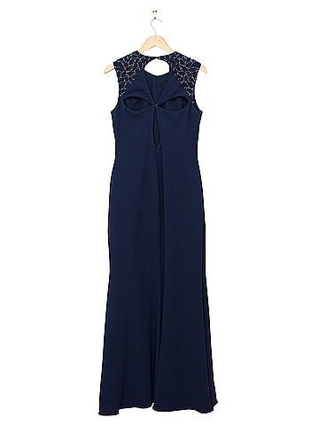 Badgley Mischka Beaded Cut Out Formal Cocktail Dress (view 2)