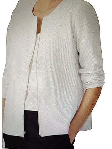 Eileen Fisher round neck zip up Jacket (view 1)