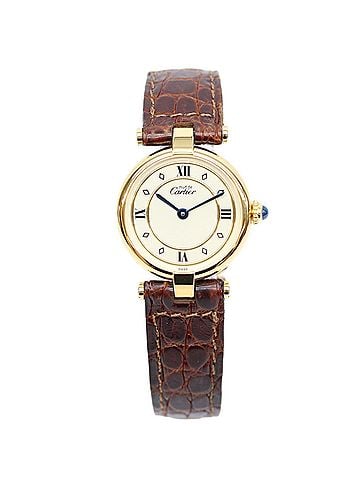 Cartier Cartier Must Vendôme SM Vermeil Quartz Watch with Roman Numerals, Gold and Ivory Dial, Ladies' (view 2)