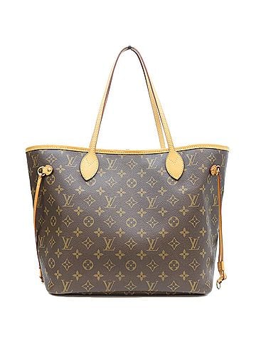 Louis Vuitton LOUIS VUITTON M40156 Monogram Neverfull MM Tote Bag, Black with Gold Hardware, Women's (view 1)