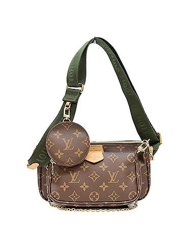 Louis Vuitton LOUIS VUITTON M44813 Monogram Multipochette Accessoires Shoulder Bag Brown Green Gold Hardware Women's (view 1)
