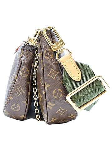 Louis Vuitton LOUIS VUITTON M44813 Monogram Multipochette Accessoires Shoulder Bag Brown Green Gold Hardware Women's (view 2)