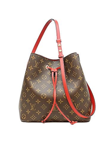 Louis Vuitton LOUIS VUITTON M44021 Monogram Coquelicot Red NeoNoe MM Shoulder Bag Brown Gold Hardware Women's (view 1)