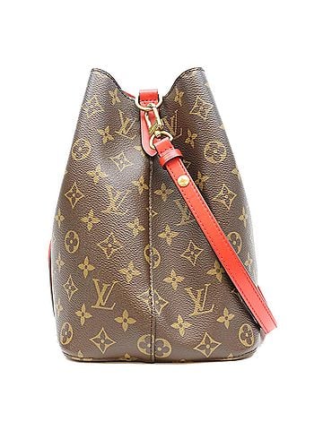Louis Vuitton LOUIS VUITTON M44021 Monogram Coquelicot Red NeoNoe MM Shoulder Bag Brown Gold Hardware Women's (view 2)
