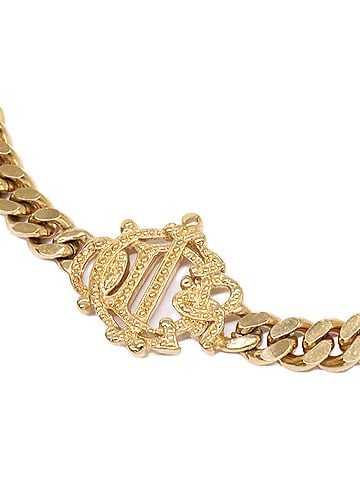 Christian Dior Christian Dior Emblem Cuban Link Bracelet, Gold, Women's (view 1)