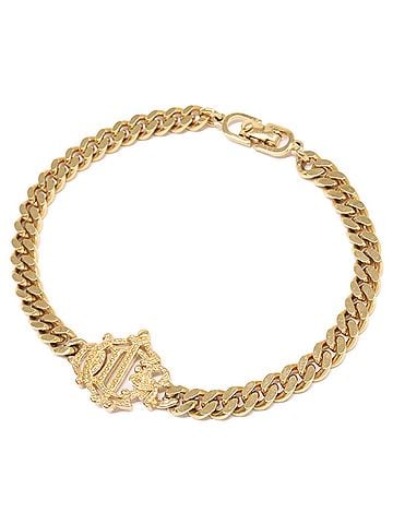 Christian Dior Christian Dior Emblem Cuban Link Bracelet, Gold, Women's (view 2)