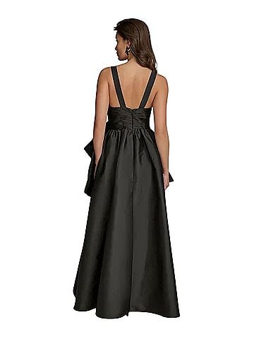 Donna Karan New York Straight Neck Bow Trim Cocktail Dress (view 2)