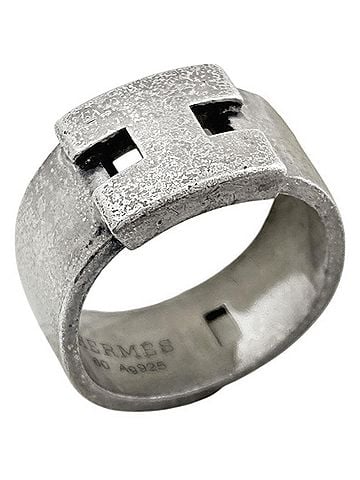 Hermès Hermes Hercules Ring with H Logo, Sterling Silver 925, Silver, Women's (view 1)