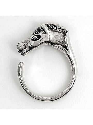 Hermès Hermes HERMES ring, Cheval Horse design, sterling silver (925), women's ring. (view 2)