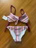 Lemlem Stripes Pink White Burgundy Two Piece Swimsuit Size S - photo 5