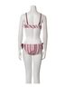 Lemlem Stripes Pink White Burgundy Two Piece Swimsuit Size S - photo 2