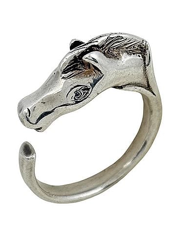 Hermès Hermes HERMES ring, Cheval Horse design, sterling silver (925), women's ring. (view 1)