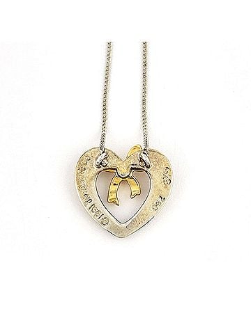 Tiffany & Co. Tiffany &amp; Co. Open Heart Ribbon Necklace, Sterling Silver 925/750, Women's. (view 2)