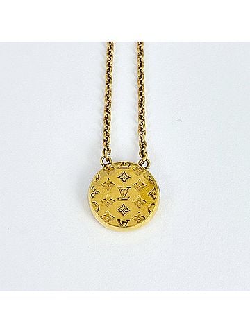 Louis Vuitton Louis Vuitton Collier L to V Necklace, Metal, Gold, Silver, Women's (view 2)
