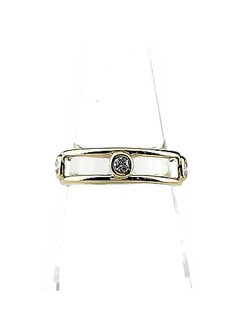 Tiffany & Co. Tiffany &amp; Co. Double Wire Ring, Yellow Gold (YG), with Small Diamonds, Elsa Peretti Design, 750 Diamond, Women's Ring (view 1)