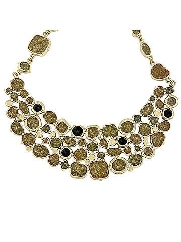Chanel Chanel Coco Mark Color Stone Necklace GP Rhinestone Gold Multicolor Women's (view 2)
