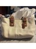 Coach 100% Leather Solid Brown Ivory Satchel One size - photo 3