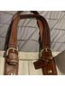 Coach 100% Leather Solid Brown Ivory Satchel One size - photo 8