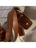 Coach 100% Leather Solid Brown Ivory Satchel One size - photo 11
