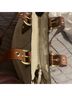 Coach 100% Leather Solid Brown Ivory Satchel One size - photo 15