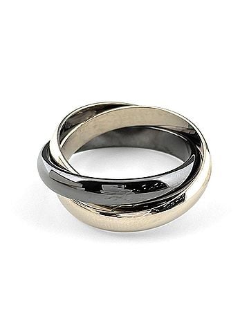 Cartier Cartier Trinity Ring, Black Ceramic, Classic Model, 750 Women's Ring (view 2)
