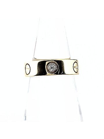 Cartier Cartier Love Ring, Half Diamond, YG Yellow Gold 750 Diamond Women's (view 1)