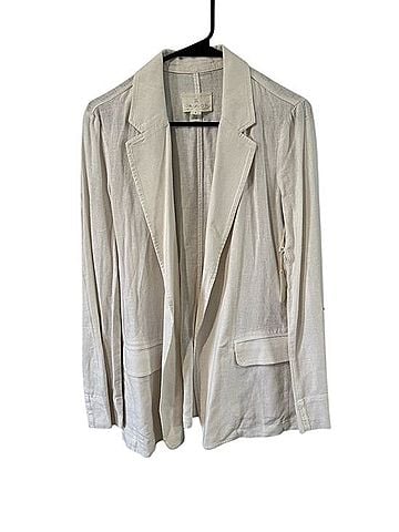 Caslon Open-Front Linen-Blend Blazer Jacket (view 1)