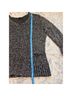 Eileen Fisher 100% Cotton Marled Black White Pullover Sweater Size XS - photo 7