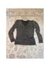 Eileen Fisher 100% Cotton Marled Black White Pullover Sweater Size XS - photo 4