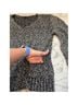 Eileen Fisher 100% Cotton Marled Black White Pullover Sweater Size XS - photo 5