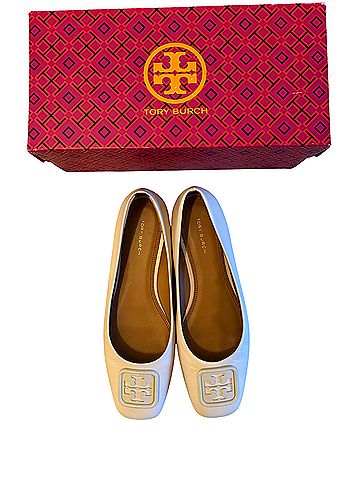 Tory Burch tory burch cream logo square toe ballet flat Flats (view 2)