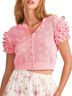 LoveShackFancy Pink Cardigan Size M - photo 1