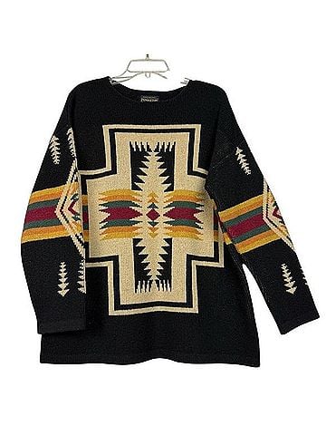 Pendleton Wide Neck Wool Pullover Graphic Sweater Pullover Sweater (view 1)