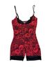 Tadashi Shoji Floral Red Black Romper Size XL - photo 1