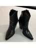 Arezzo Black Ankle Boots Size 6 - photo 8