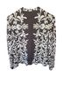 Tory Burch Floral Black White Long Sleeve Blouse Size M - photo 2