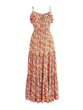 J.Crew x Dauphinette Tiered maxi dress in painted block print Casual Dress (view 1)