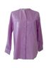 Bob Mackie Pink Purple Long Sleeve Button-Down Shirt Size XS - photo 1