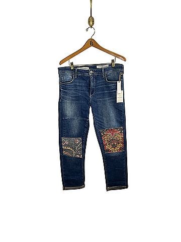 Pilcro and the Letterpress Tapestry Mid-Rise Slim Crop Boyfriend Jeans (view 1)