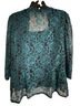 Alex Evenings 60% Nylon 40% Rayon 100% Polyester Floral Teal Black Jacket Size L - photo 2