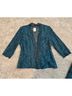 Alex Evenings 60% Nylon 40% Rayon 100% Polyester Floral Teal Black Jacket Size L - photo 5