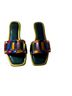 Shein Multi Color Green Yellow Sandals Size 10 - photo 1